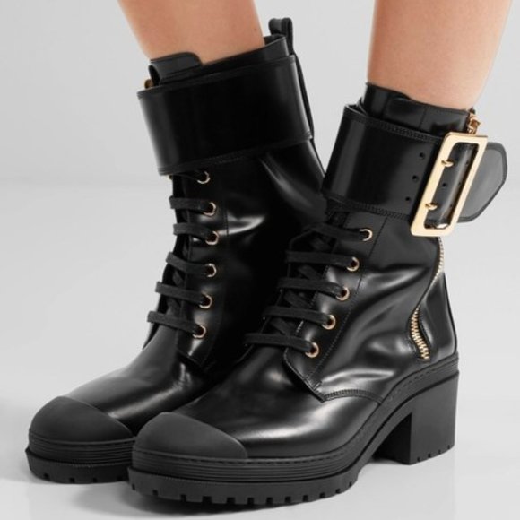 Burberry Scarcroft 50 Buckle-Accented Boots - Picture 1 of 10